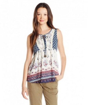 Jolt Sleeveless Georgette Printed Cornflower