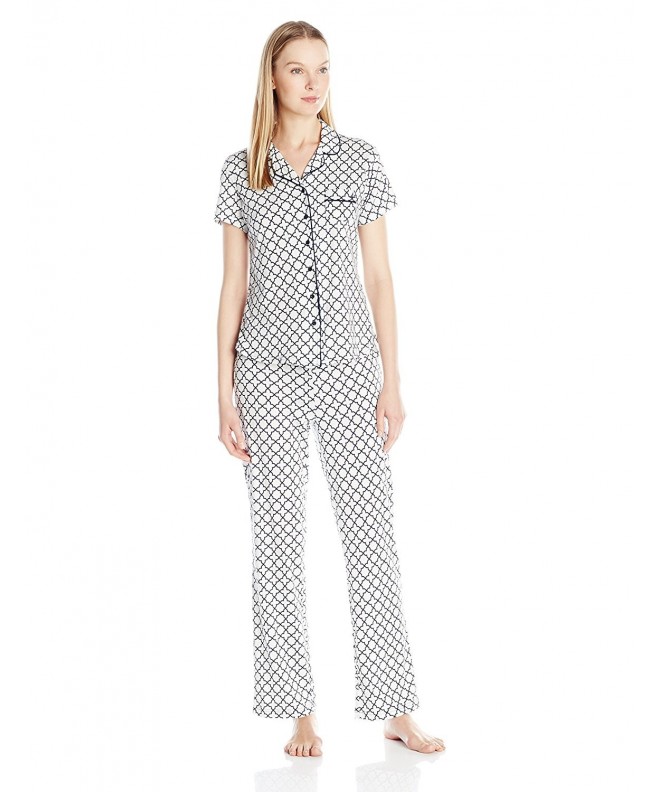 Nautica Sleepwear Womens Trellis Whitecap