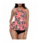 YUMDO Printed Swimsuits Swimwear Tankini