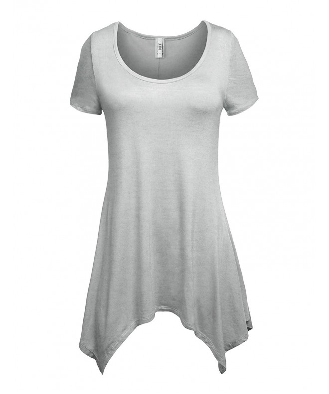 Womens Lightweight Short Sleeve Tunic Top with Stretch - L3nwt714 ...