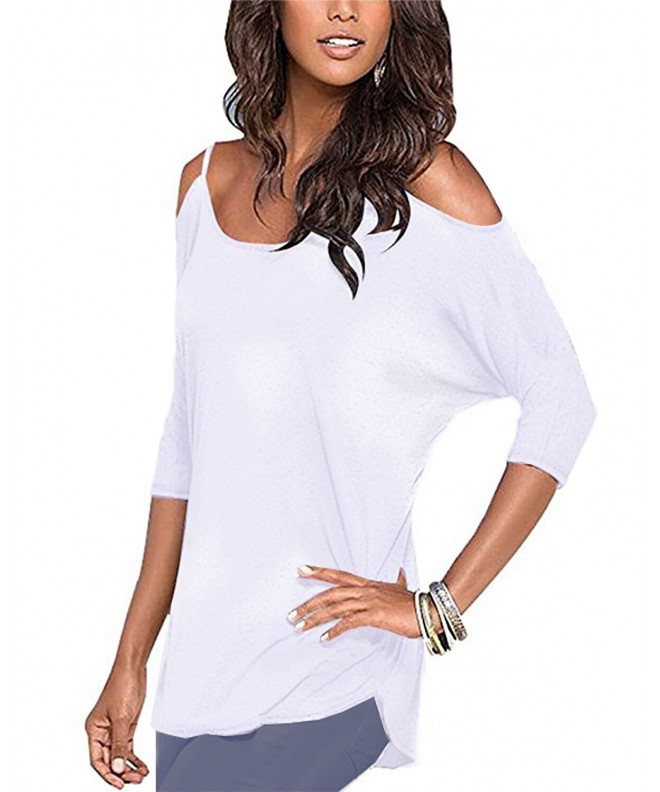 STYLEWORD Womens Three Quarter Sleeves Shoulder