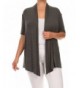 Womens Solid Draped Jacket Cardigan