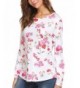 Casual Sleeve Flower Asymmetrical T shirt