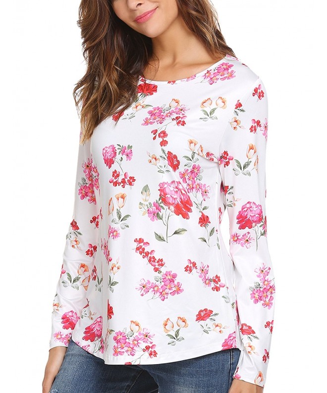 Casual Sleeve Flower Asymmetrical T shirt