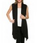 Womens Solid Sleeveless Asymetric Cardigan