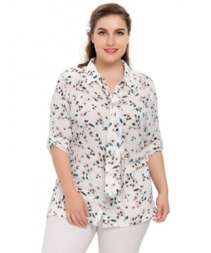 Chicwe Womens Casual Chiffon Blouse