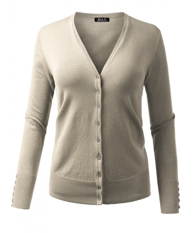 Womens V Neck Classic Cardigan X Large