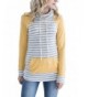 MEROKEETY Womens Striped Sweatshirt Kangaroo