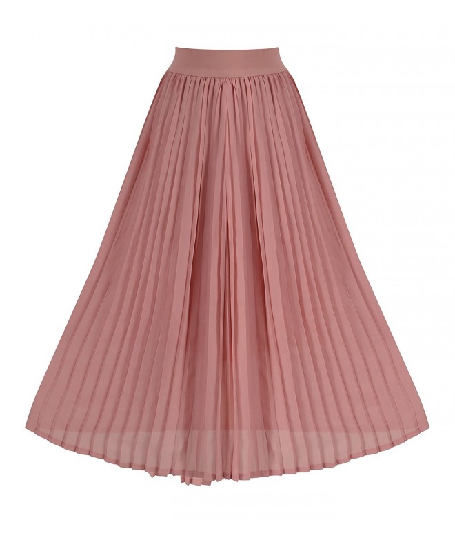 Howriis Womens Summer Chiffon Pleated