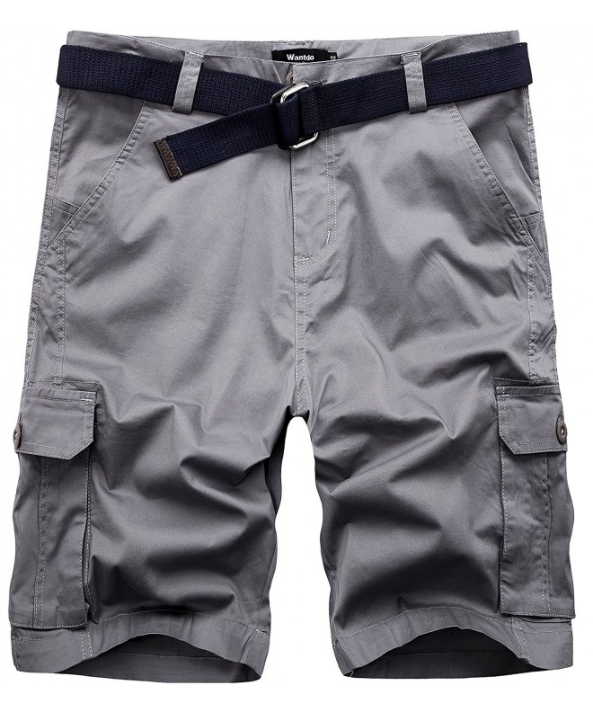 Wantdo Belted Relaxed Cotton Shorts