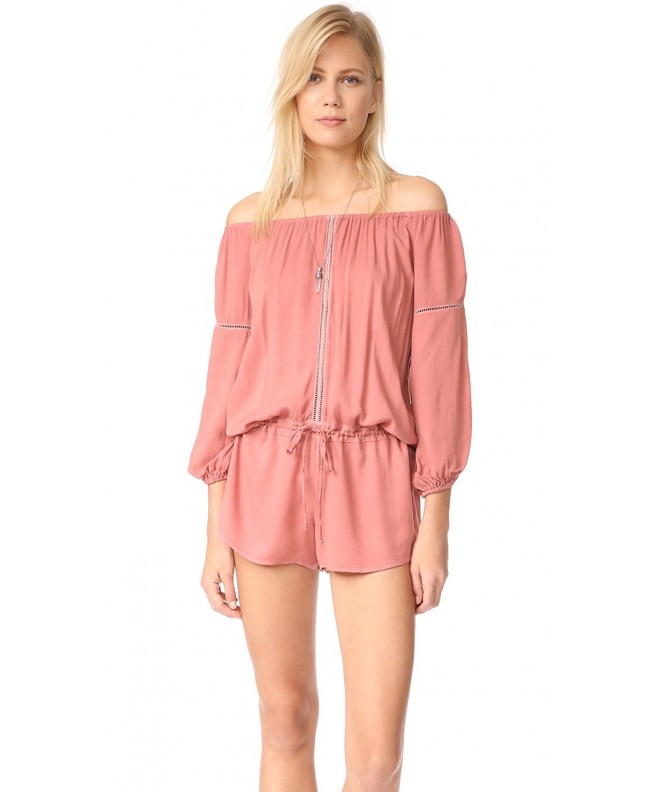 Women's YFB Clothing Emmie Romper - Rustic Peach - CI17Z3U4C9Z