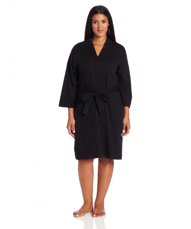 Jockey Womens Plus Size Robe Black