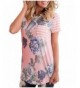 Sanifer Floral Striped T Shirt X Large