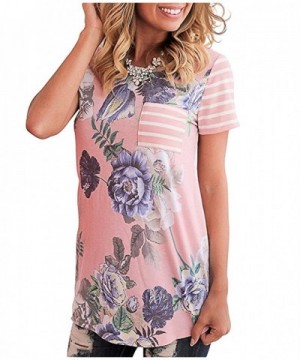 Sanifer Floral Striped T Shirt X Large