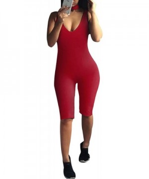 Womens Choker Jumpsuits Bodysuit Outfits