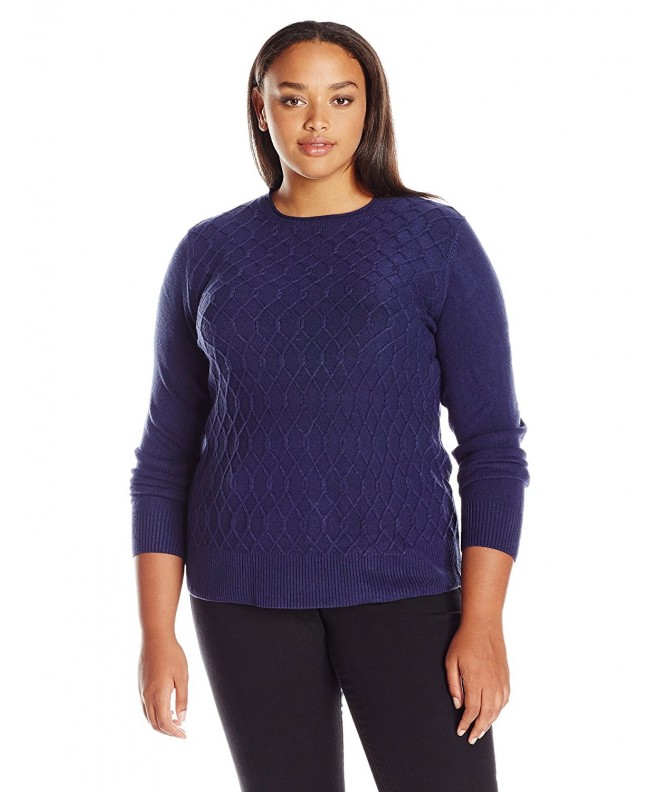 Sag Harbor Braided Cashmerlon Sweater