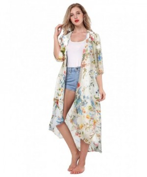 Womens Kimono Floral Chiffon Cardigan