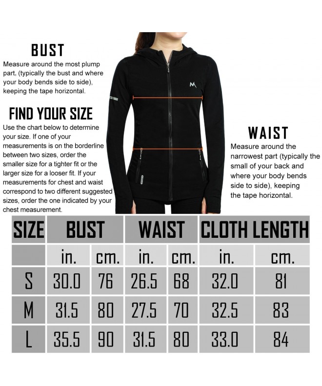 Women's Sport Hoodies- Full-Zip Long Sleeve Hooded Running Jacket ...