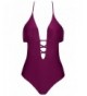 Plunge Piece Swimsuit Halter Women