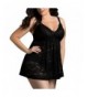 FeelinGirl Women Lingerie Chemises Black