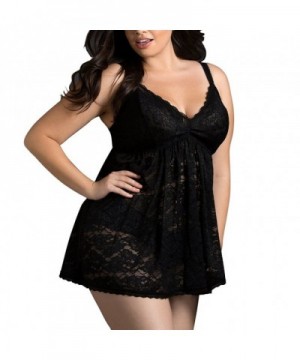 FeelinGirl Women Lingerie Chemises Black