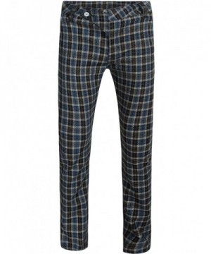 SSLR Mens Plaid Casual Pants