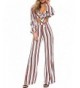 Glamaker Stripped Shoulder Jumpsuit Rompers