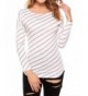 Zeagoo Diagonal Stripes Dropped Shoulder