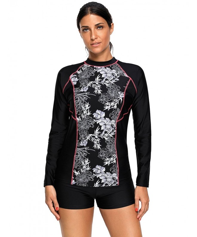 Maketina Womens Rashguard Swimwear Athletic