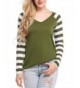 ELESOL Womens Raglan Striped T Shirt