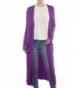 B I L Y Womens Pockets Cardigan Purple