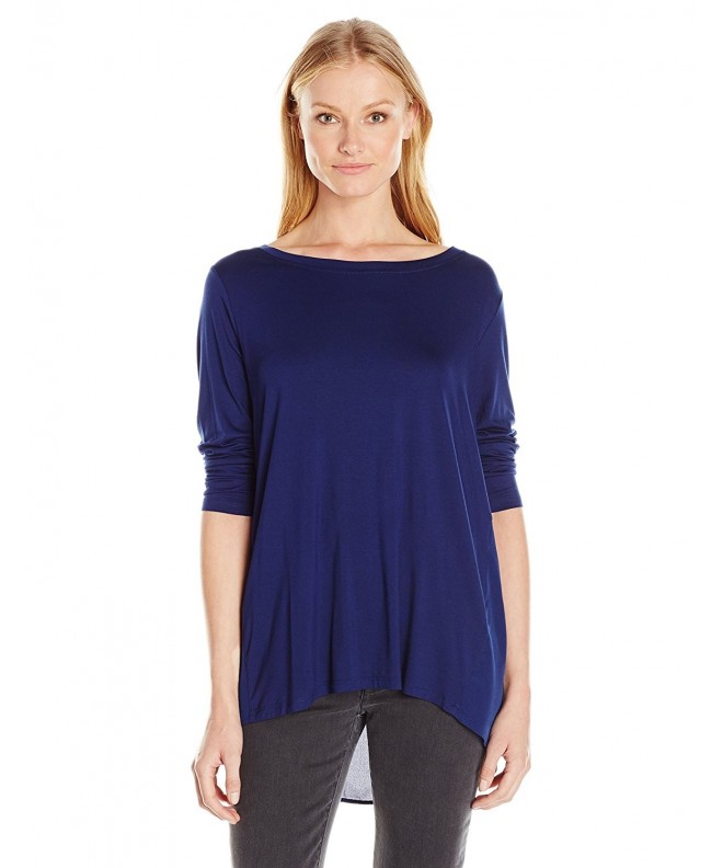 NYDJ Womens Mixed Blouse Nightshade