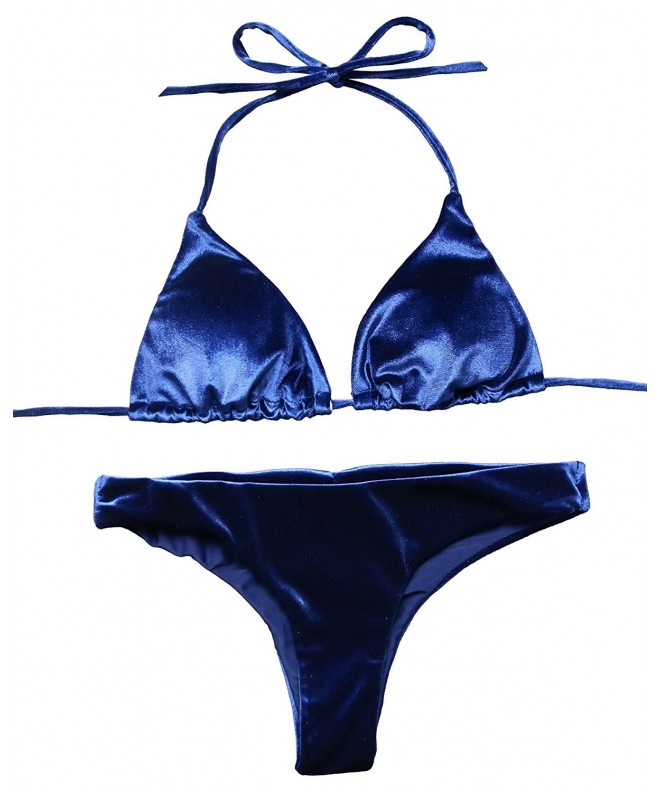 RUUHEE Velvet Ruched Brazilian Swimsuits