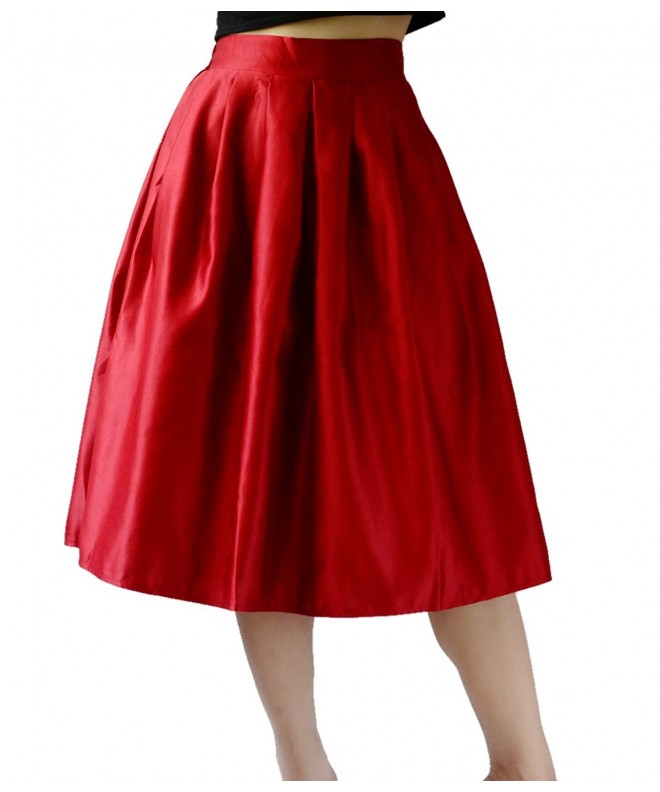 YSJ Womens Skirt Line Pleated