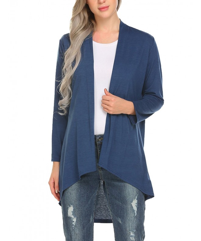 Mofavor Womens High Low Irregular Cardigan