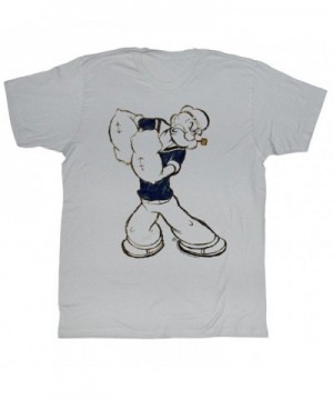 Popeye Paunch T Shirt Medium Silver