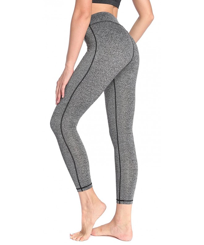 Women's Power Flex Yoga Pants with Pocket Workout Leggings - Grey ...