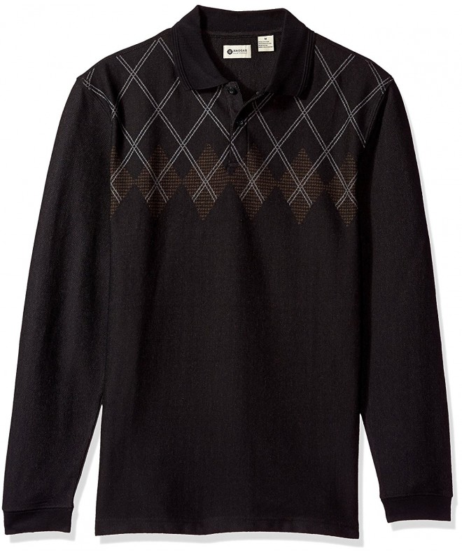 Haggar Sleeve Double Jacquard Black