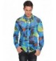 COOFANDY Coconut Print Sleeve Hawaiian