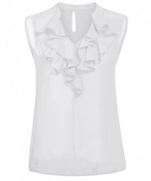 ThinIce Womens Sleeveless Ruffle Chiffon
