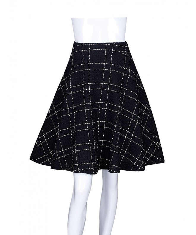 ADAMARIS Womens Waist Plaid Line