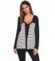 Pinspark Cardigan Casual Striped Sleeve