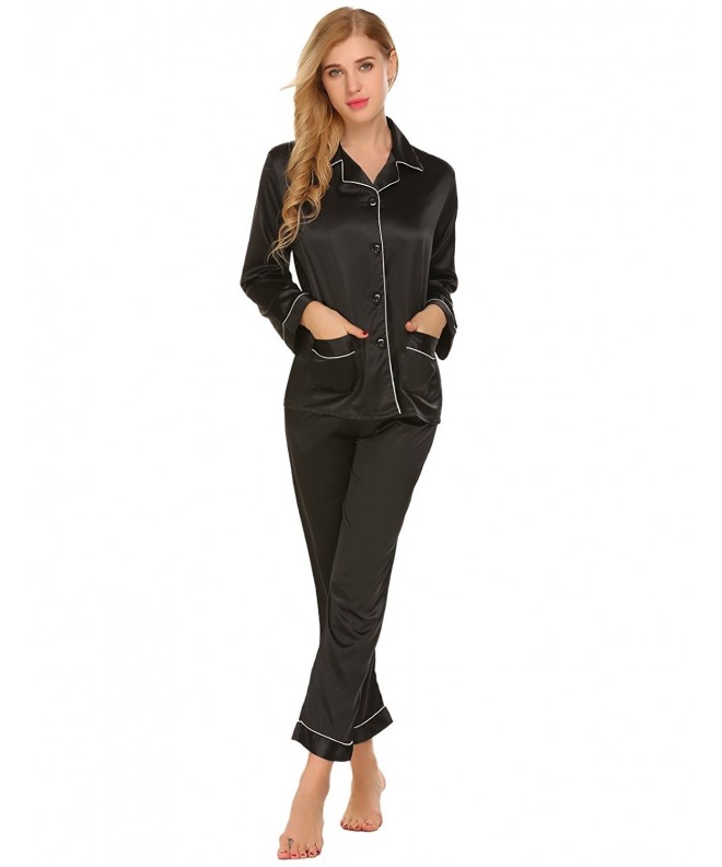 Sleepwear Satin Women Comfy Pajamas