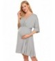 Ekouaer Hospital Nightgown Maternity Sleepwear