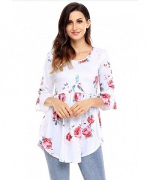 AKABELA Womens Casual Sleeve Blouses