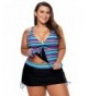 Sidefeel Striped Skirtini Swimsuit Multicolor