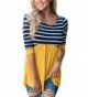 HOTAPEI Casual Contrast Sleeve Striped