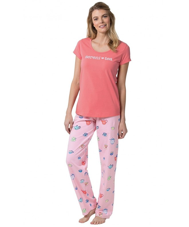 PajamaGram Sereni Tea Womens Pajamas Short Sleeved