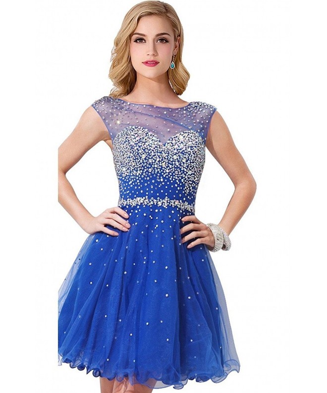 Women Crystal Short Dress Homecoming