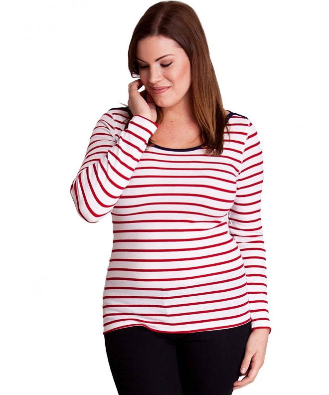 Horizontal Striped Sleeve Pullover X Large